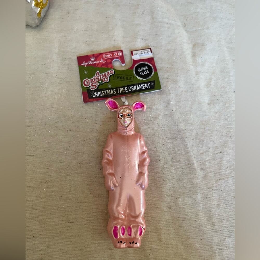 A Christmas Story Ralph in bunny suit Christmas blown glass Ornament